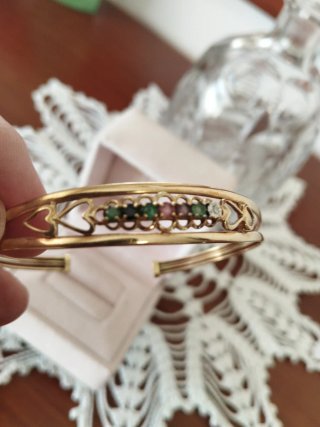Pulsera Oro 9K con Gemas Multicolor