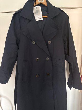 Pull&Bear Gabardina Azul Marino