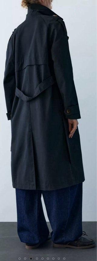 Pull&Bear Gabardina Azul Marino