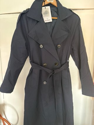 Pull&Bear Gabardina Azul Marino