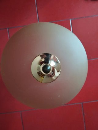 Lampada da tavolo vintage oro e vetro