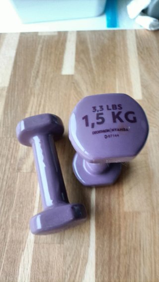 2 Mancuernas Vinilo Fitness 1,5kg