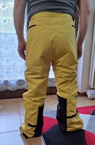 Pantaloni sci uomo gialli neri 4F