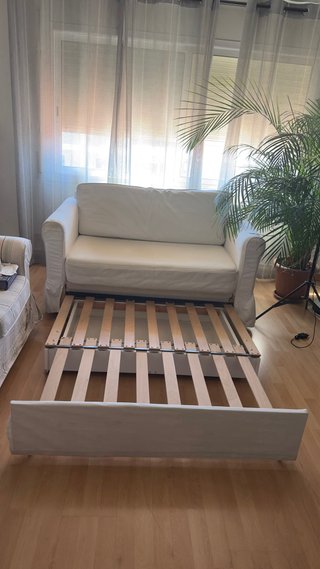 Sofá Cama IKEA HÅGÅLUND 2 Plazas Blanco