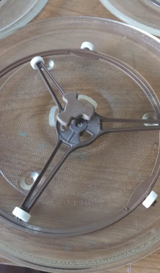 Base giratoria de cristal para microondas