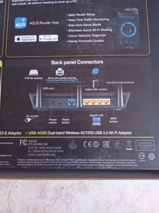 Router ASUS Negro con 3 Antenas