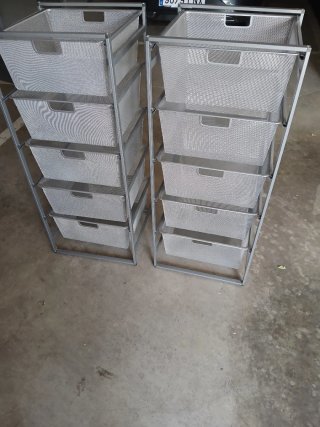 2 Cajoneras Metálicas Estantería Almacenaje
