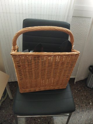 Cesta de jardinería con herramientas