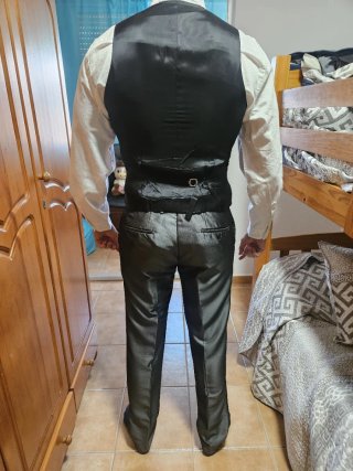 Traje de chaqueta novio negro