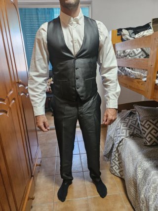 Traje de chaqueta novio negro