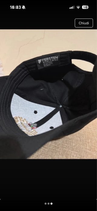 Cappellino baseball nero taglia unico nuovo