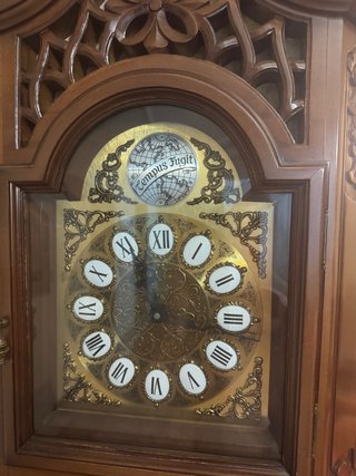 Reloj de pie antiguo madera