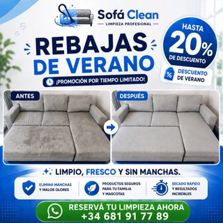LIMPIEZA PROFESIONAL DE SOFÁS – MÁLAGA Y ALREDEDOR