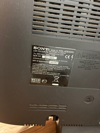 TV Sony Bravia 40 Negra