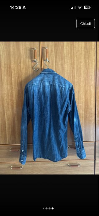 Camicia jeans uomo denim