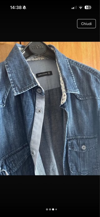 Camicia jeans uomo denim