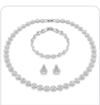 Conjunto Swarovski Collar, Pulsera y Pendientes