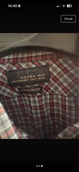 Camicia Zara Man quadri S