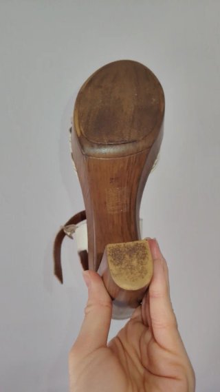 Sandalias de piel tacón plataforma T38