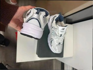 Zapatillas New Balance 38 Plata/Blanco