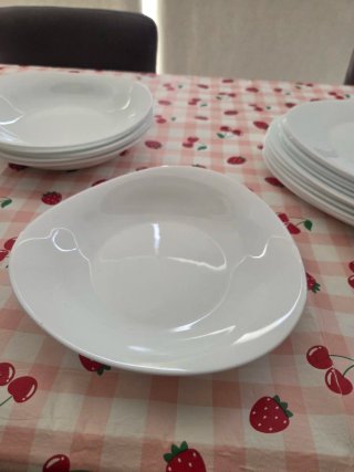 Vajilla triangular 6 servicios