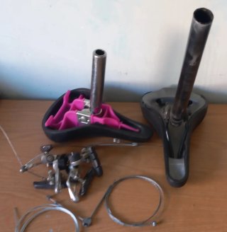 2 sillines bicicleta y frenos
