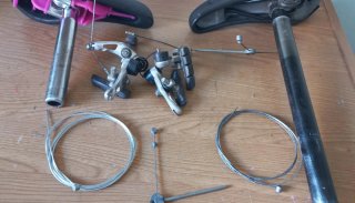 2 sillines bicicleta y frenos