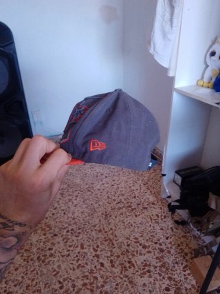 Gorra New Era Original Gris y Roja