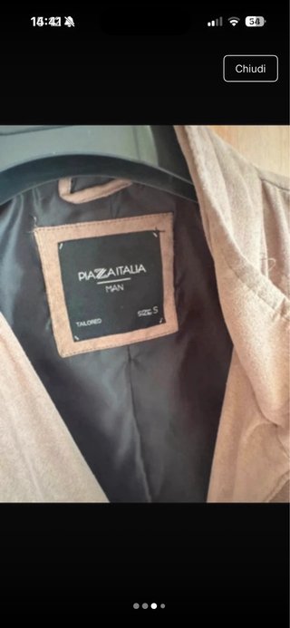 Giubbetto uomo effetto alcantara beige tg S