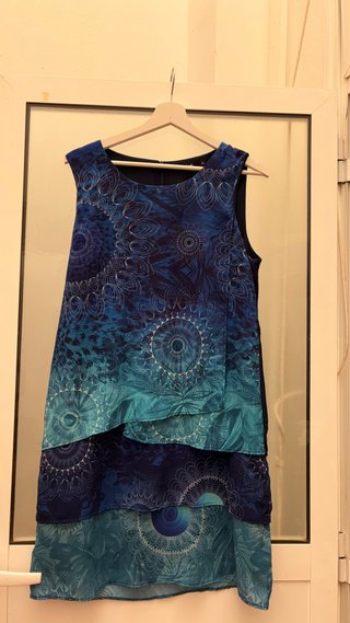 Vestido Desigual Azul Talla 40 SOLO VENTA EN MANO