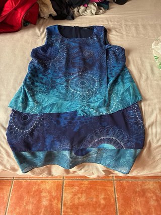 Vestido Desigual Azul Talla 40 SOLO VENTA EN MANO