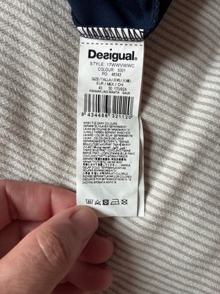 Vestido Desigual Azul Talla 40 SOLO VENTA EN MANO