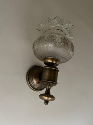 Aplique Pared Vintage Metal y Cristal