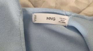 Tops Mango Beige y Azul