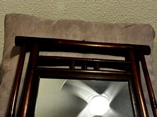 Espejo de bambú decorativo