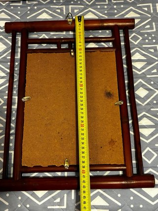 Espejo de bambú decorativo