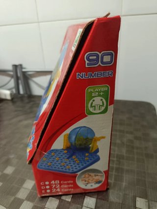 Antiguo Bingo Loto Tombola con Bolas y Marcadores