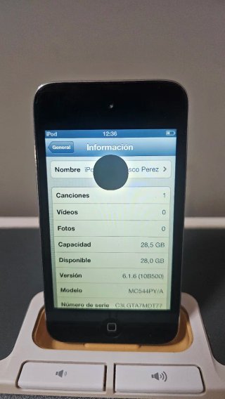 Ipod touch 4 32gb + Altavoz Yamaha PDX-30 iPod