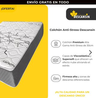 Colchón 30cm HR Airsense Antiestático