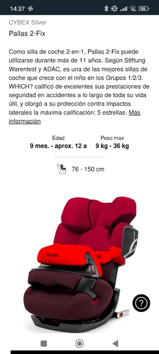 Silla coche Cybex Pallas 2-fix