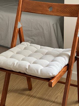Silla plegable madera con cojín nuevo