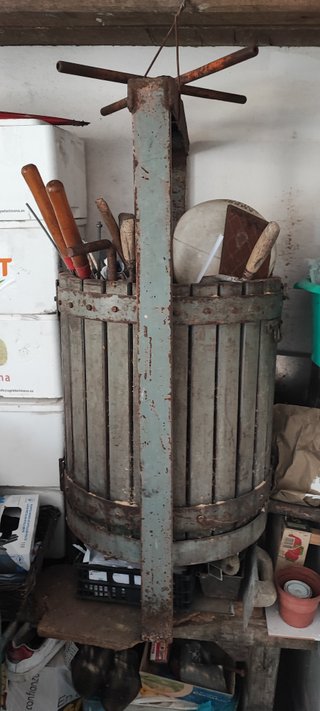 Prensa de madera para vino/sidra