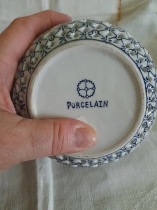 Coppia scatole porcellana bianco/blu