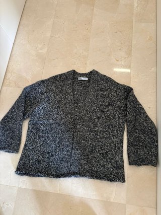 Cárdigan Zara gris talla M