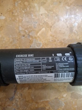 bicicleta elíptica de fitness de la marca ISE