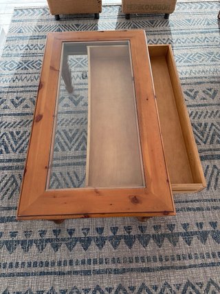 Mesa de centro madera y cristal