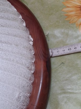 Plafoniera in vetro e legno