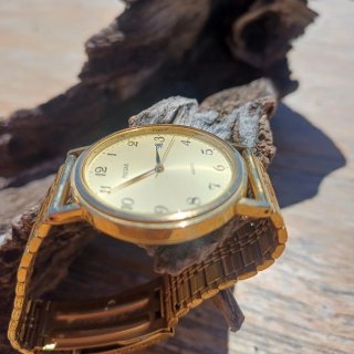 Reloj Pulsar Dorado con Correa Metálica