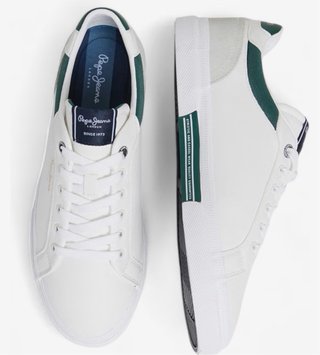Zapatillas Pepe Jeans Blancas y Verdes Talla 42