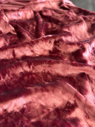 Top palabra de honor terciopelo rosa